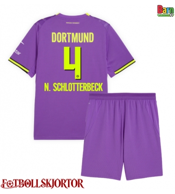 Borussia Dortmund Nico Schlotterbeck #4 Tredje Kläder Barn 2026-27 Kortärmad (+ Korta byxor)